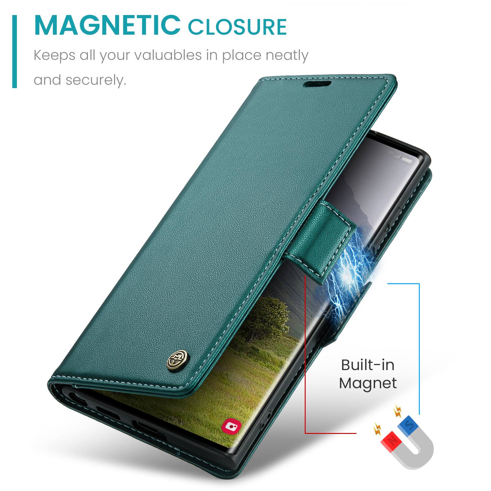 MAGNETIC CLOSURE  
Keeps all your valuables in place neatly and securely.  
Built-in Magnet
