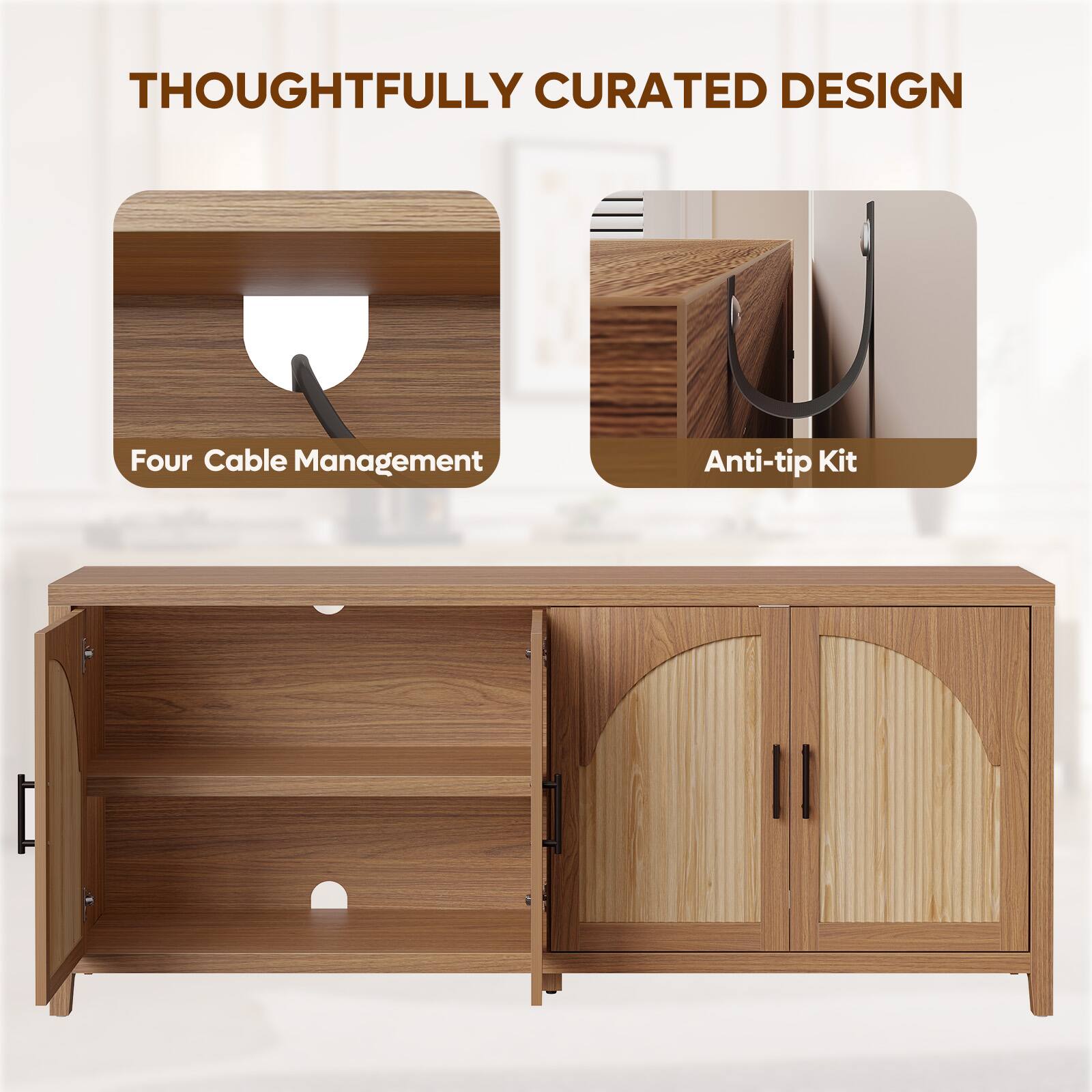 THOUGHTFULLY CURATED DESIGN

Four Cable Management  
Anti-tip Kit