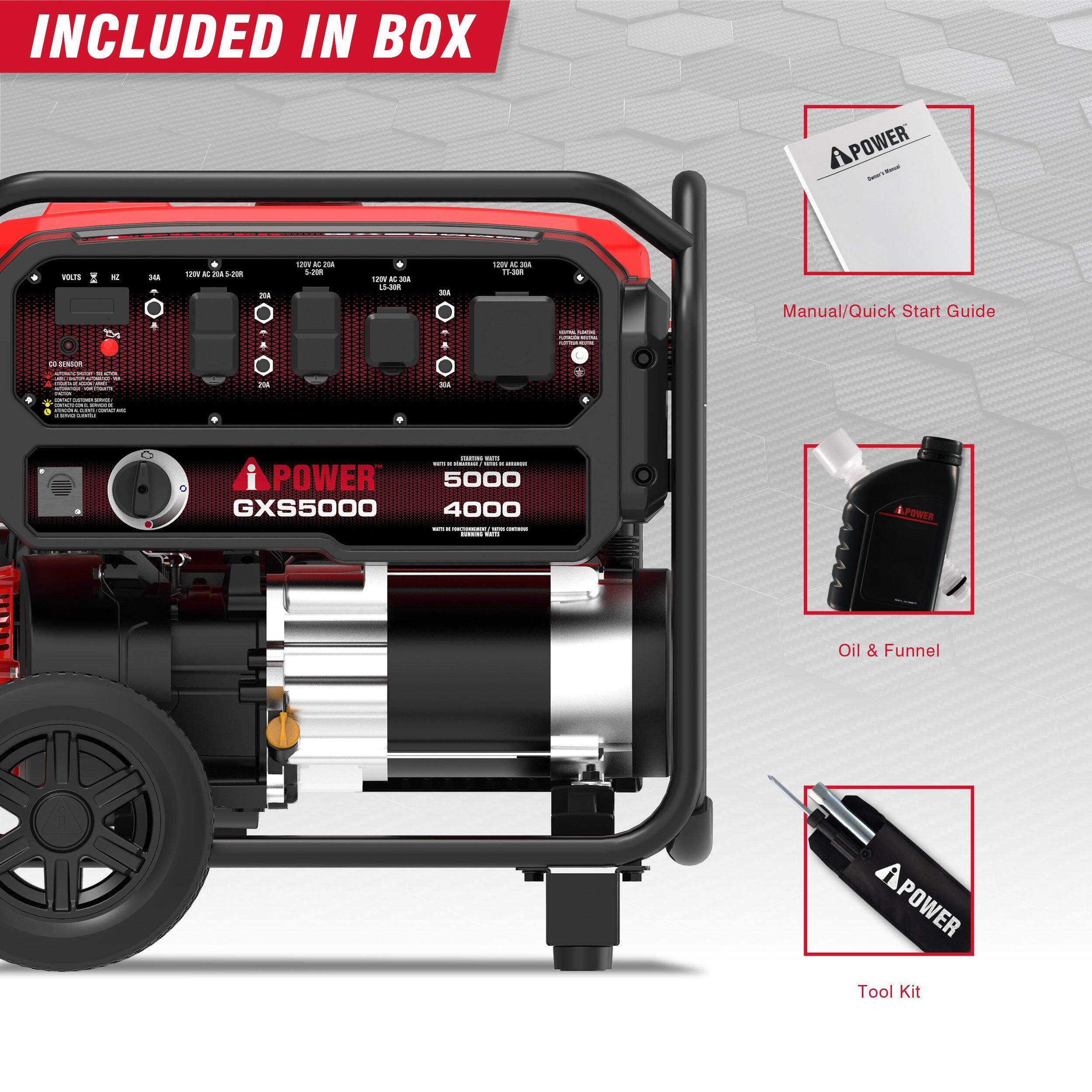 INCLUDED IN BOX

- Manual/Quick Start Guide
- Oil & Funnel
- Tool Kit