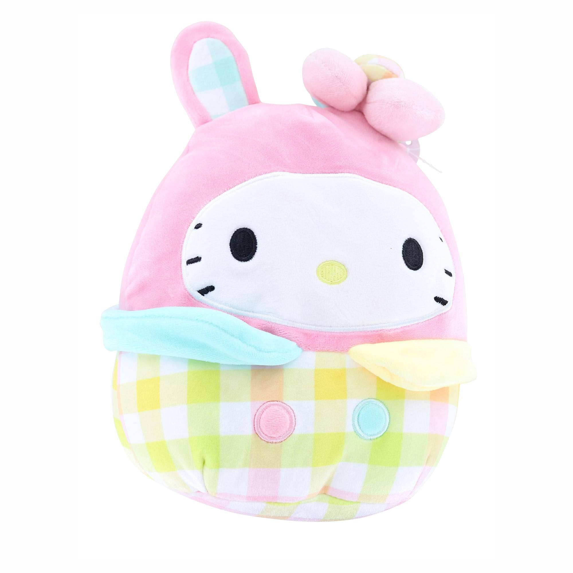 Front. UCC Distributing - Hello Kitty Easter 8 Inch Squishmallow Plush | Hello Kitty in Bunny Costume - Pink.