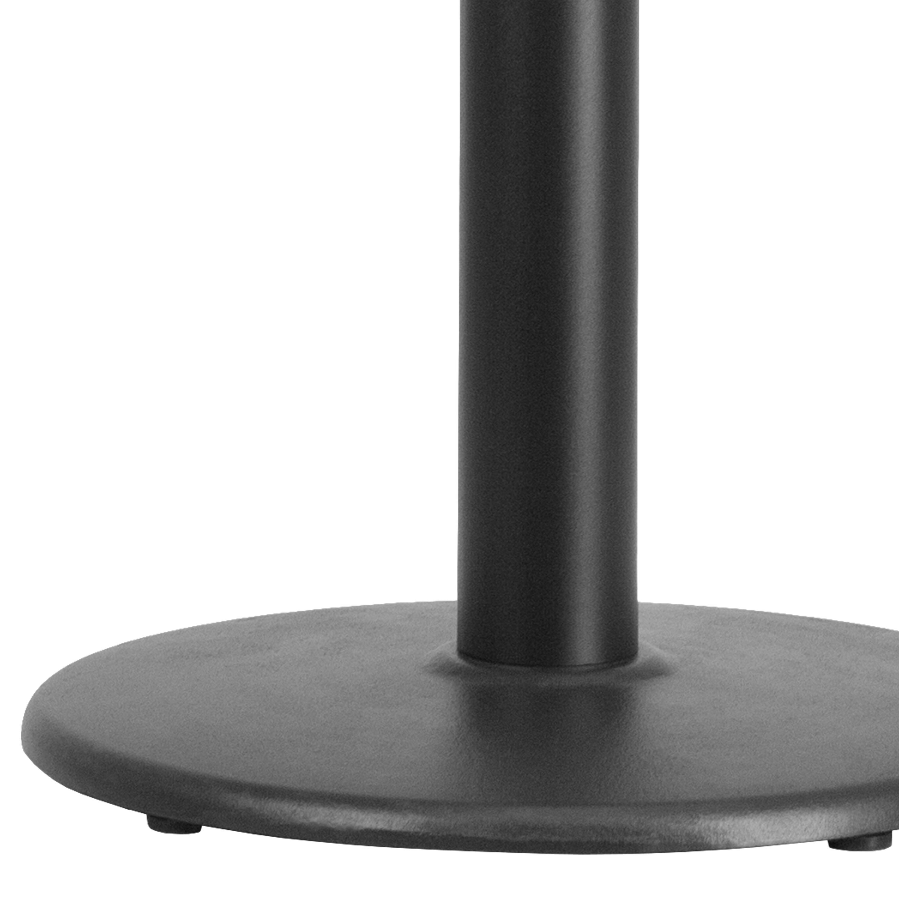 Alt View 3. Emma + Oliver - 18'' Round Restaurant Table Base with 3'' Dia. Table Height Column - Black.