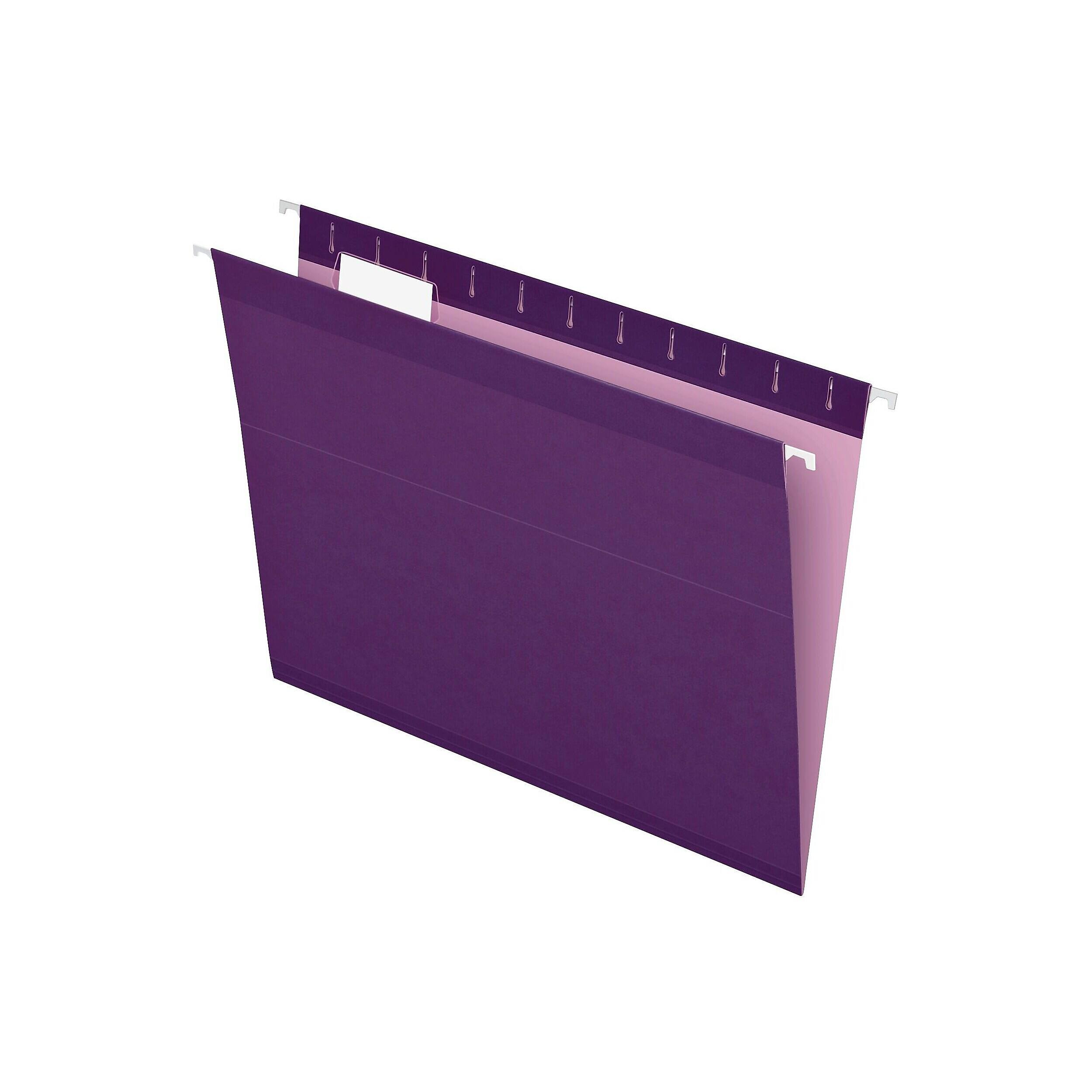 Pendaflex Reinforced Hanging File Folders, 1/5 Tab, Letter Size, 25/Box ...