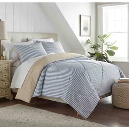Shavel Home Products - Seersucker Comforter Set, King - Sailor stripe