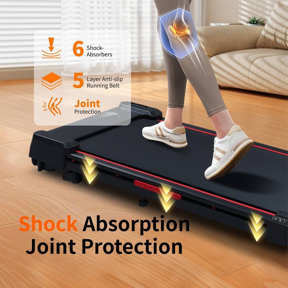 6 Shock-Absorbers  
5 Layer Anti-slip Running Belt  
Joint Protection  
Shock Absorption  
Joint Protection