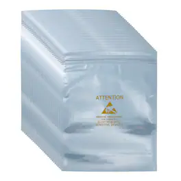 Unique Bargains - Anti Static Bag 5.9"x7.9", Resealable ESD Shielding, with Labels, for HDD/SSD/Electronics, 100pcs - Silver Gray