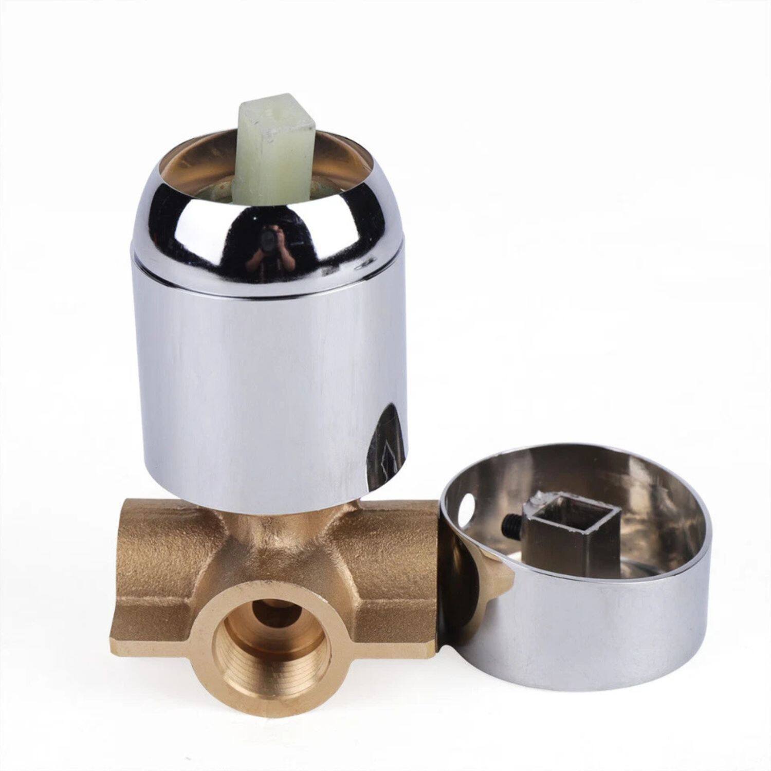 Alt View 2. Home Collection - Brass Shower Control Valve – Wall Mounted 1/2" Shower Mixer Faucet - Chrome.