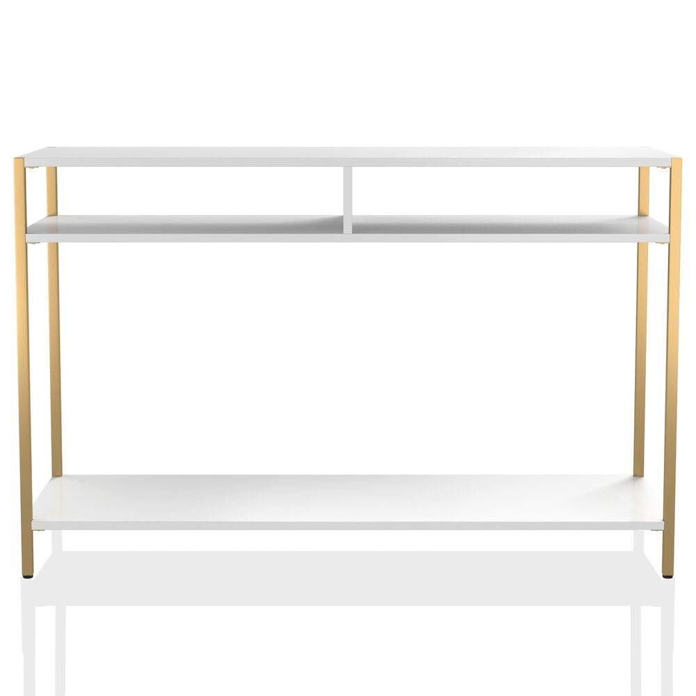 Alt View 2. Furniture of America - Mirah Contemporary Metal 3-Shelf Console Table - White.