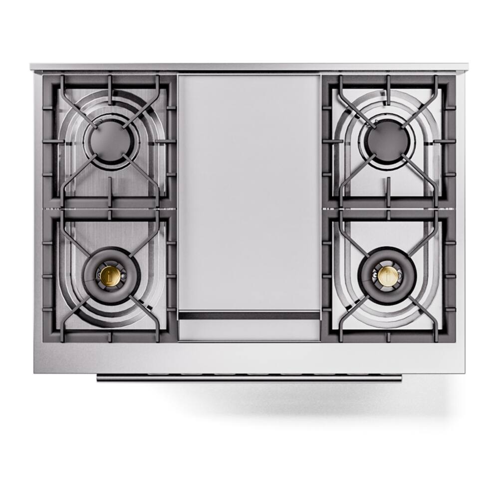 Alt View 8. ILVE - ILVE Professional Plus II Series 36 in. Dual Fuel Range with 6 Sealed Burners + Griddle (Natural Gas, Satin Trim) - Graphite Matte.