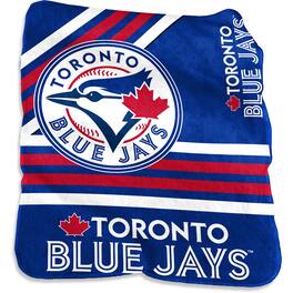 Logo Brands - Toronto Blue Jays 50'' x 60'' Plush Raschel Throw Blanket - Multicolor
