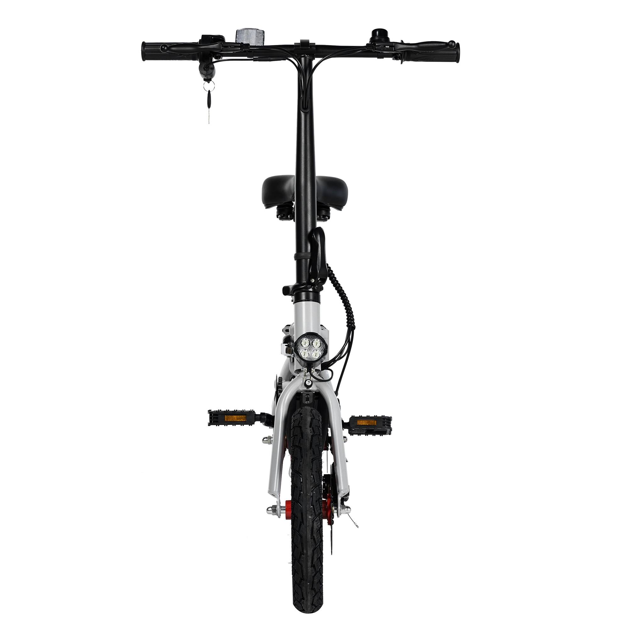 Alt View 1. GoPowerBike - GoPowerBike GoBlitz Compact Lightweight Foldable Adult Mini E-Bike | Silver - Silver.