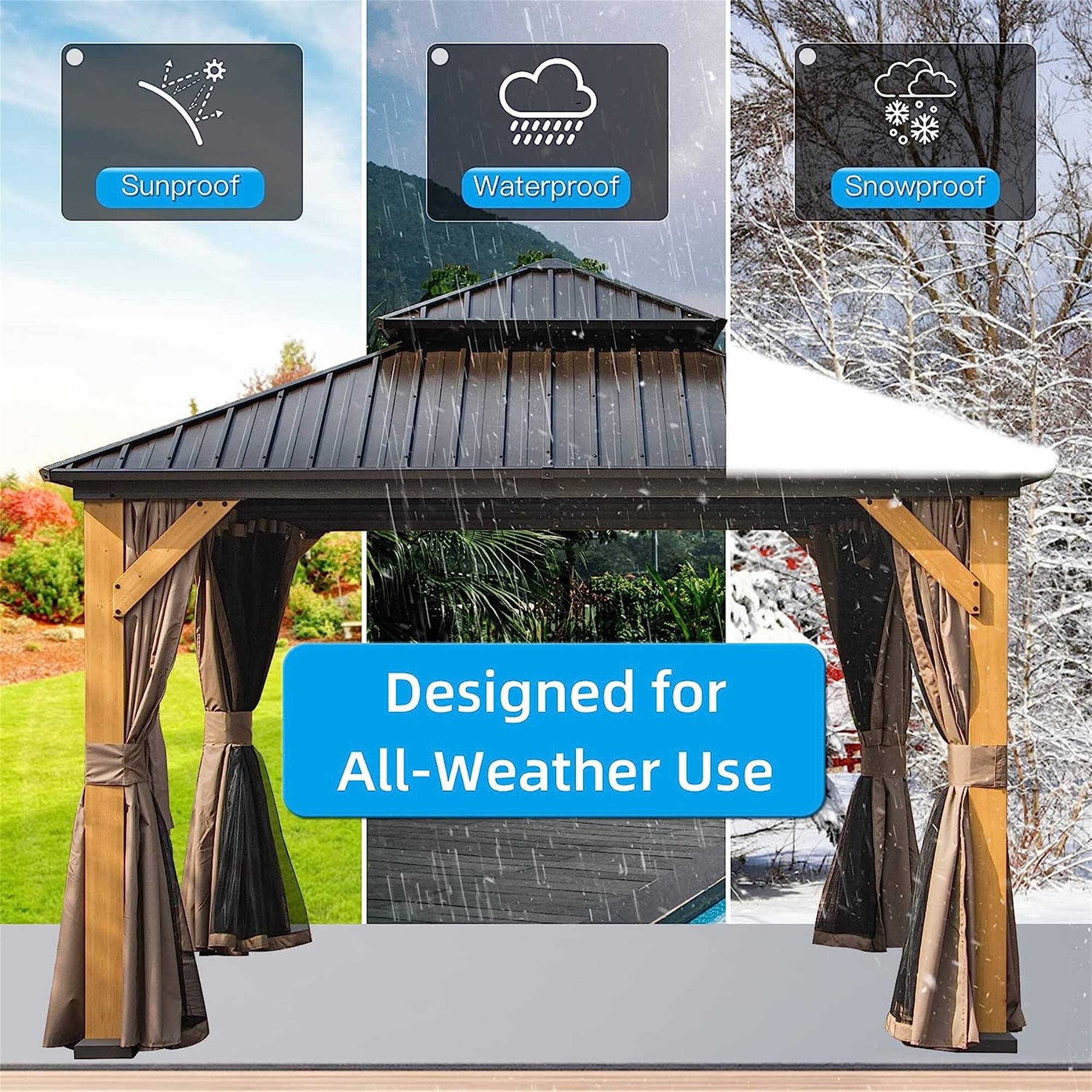 Sunproof Waterproof Snowproof  
Designed for All-Weather Use