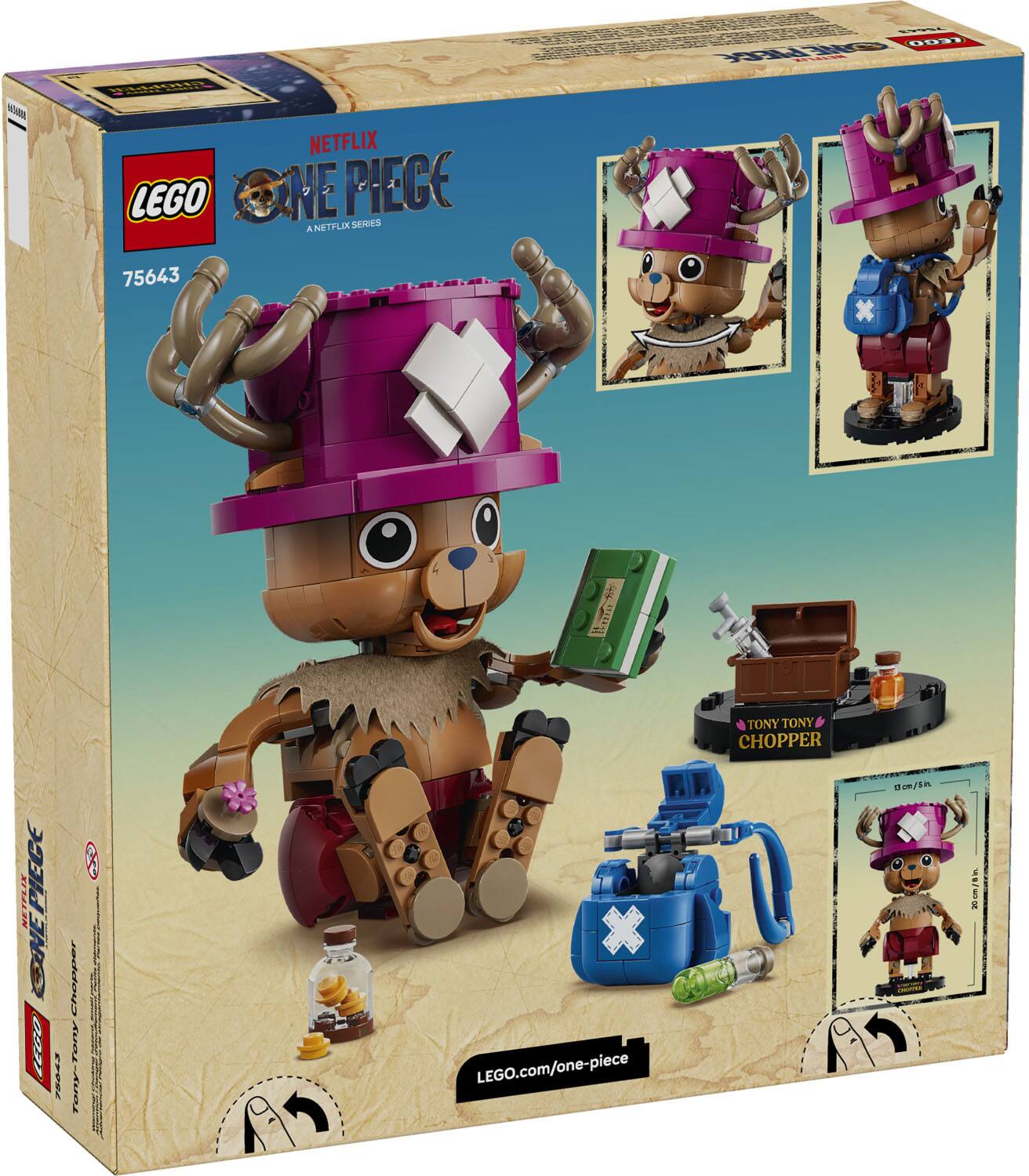 LEGO 75643 Netflix One Piece: Netflix Series  
Tony Tony Chopper  
LEGO.com/one-piece