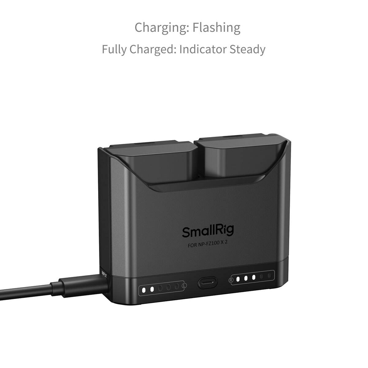 Smallrig 2x NP FZ100 14Wh 7.2V 1940mAh Camera Battery with Dual Charger ...