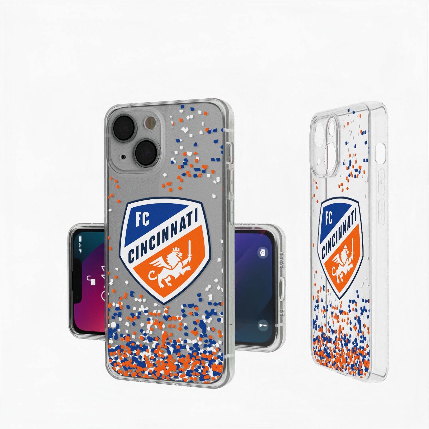 Keyscaper - MLS - FC Cincinnati iPhone Confetti Design Clear Case - 15 - Multicolor
