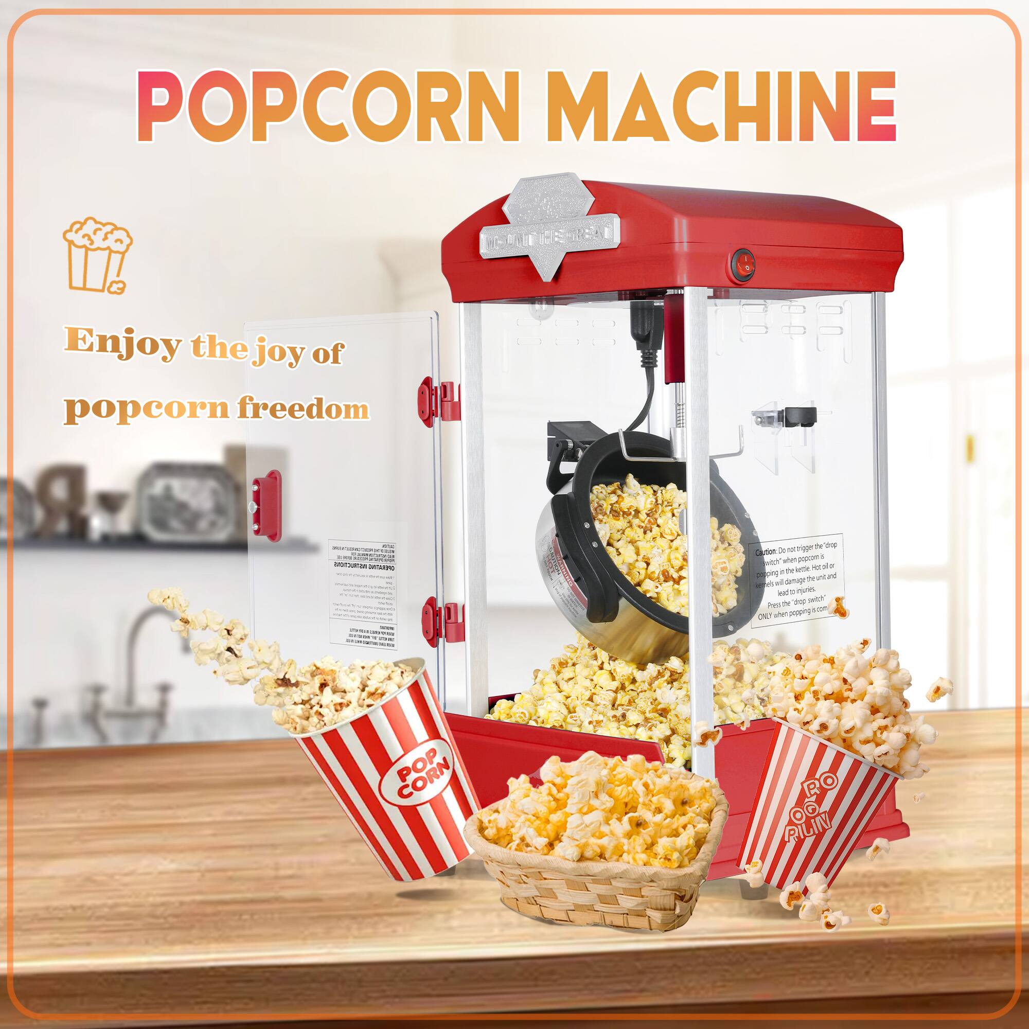 POPCORN MACHINE

Enjoy the joy of popcorn freedom