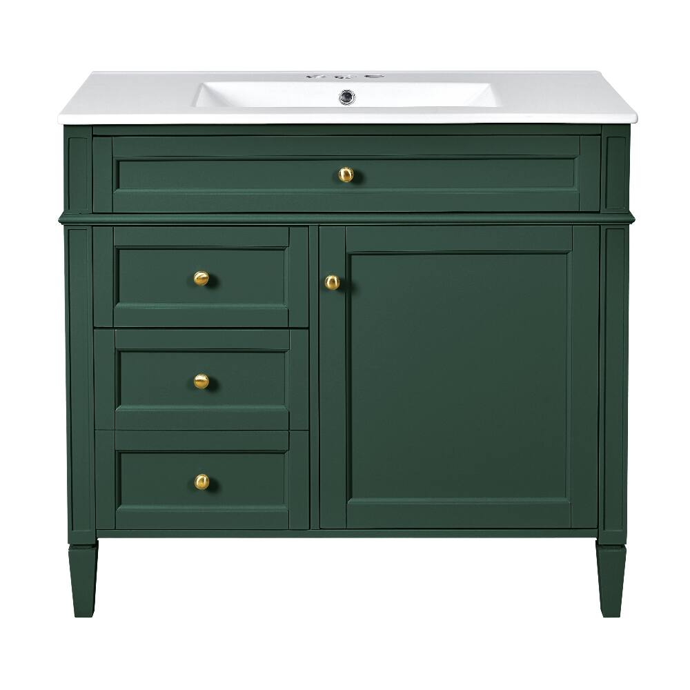 Alt View 8. Loheer - Loheer 36 inch bathroom vanity with sink Green Single Sink Bathroom Vanity - Green.