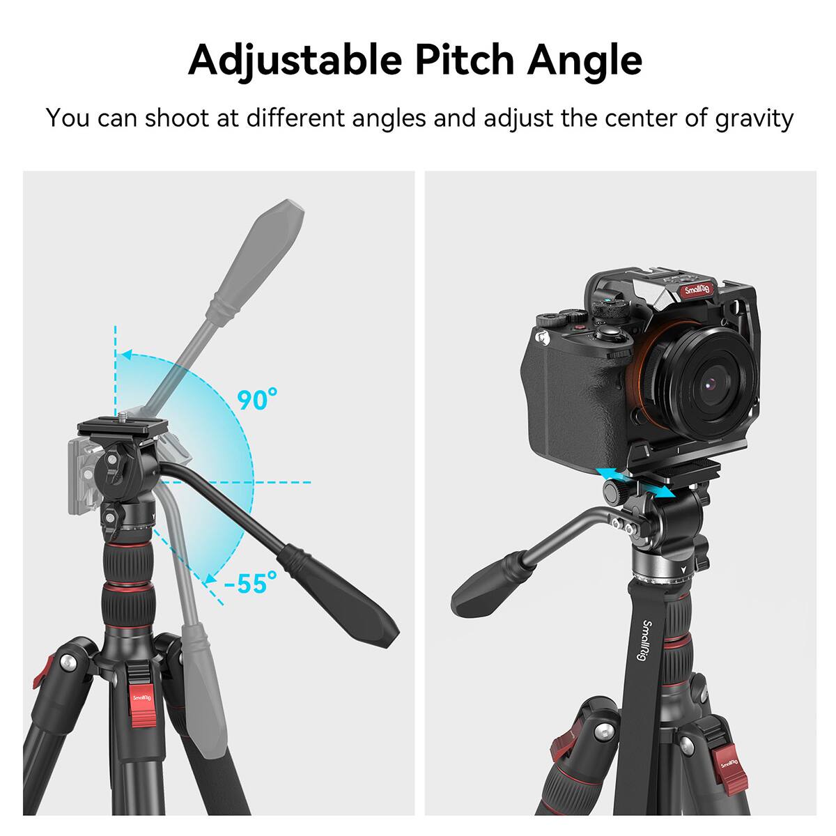 Adjustable Pitch Angle  
You can shoot at different angles and adjust the center of gravity  
90° -55°  
Smollg  
Smollg
