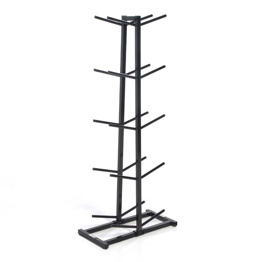 Power Systems - Double Medicine Ball Storage Rack – Holds 10 Balls, Vertical Weight Tree Rack, 23” x 11” x 52” - Black