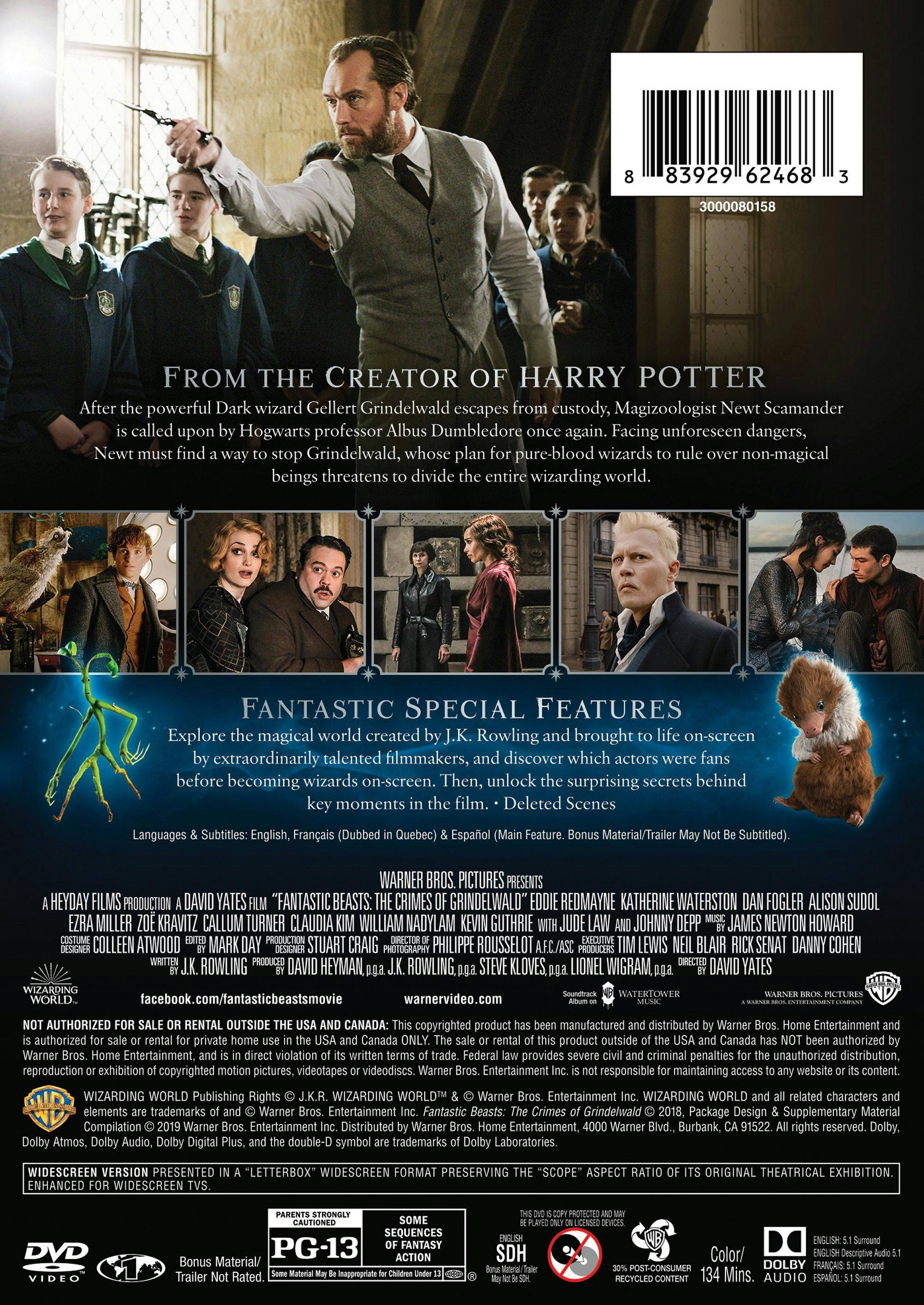 Angle. Fantastic Beasts: The Crimes of Grindelwald (Special Edition) [DVD].