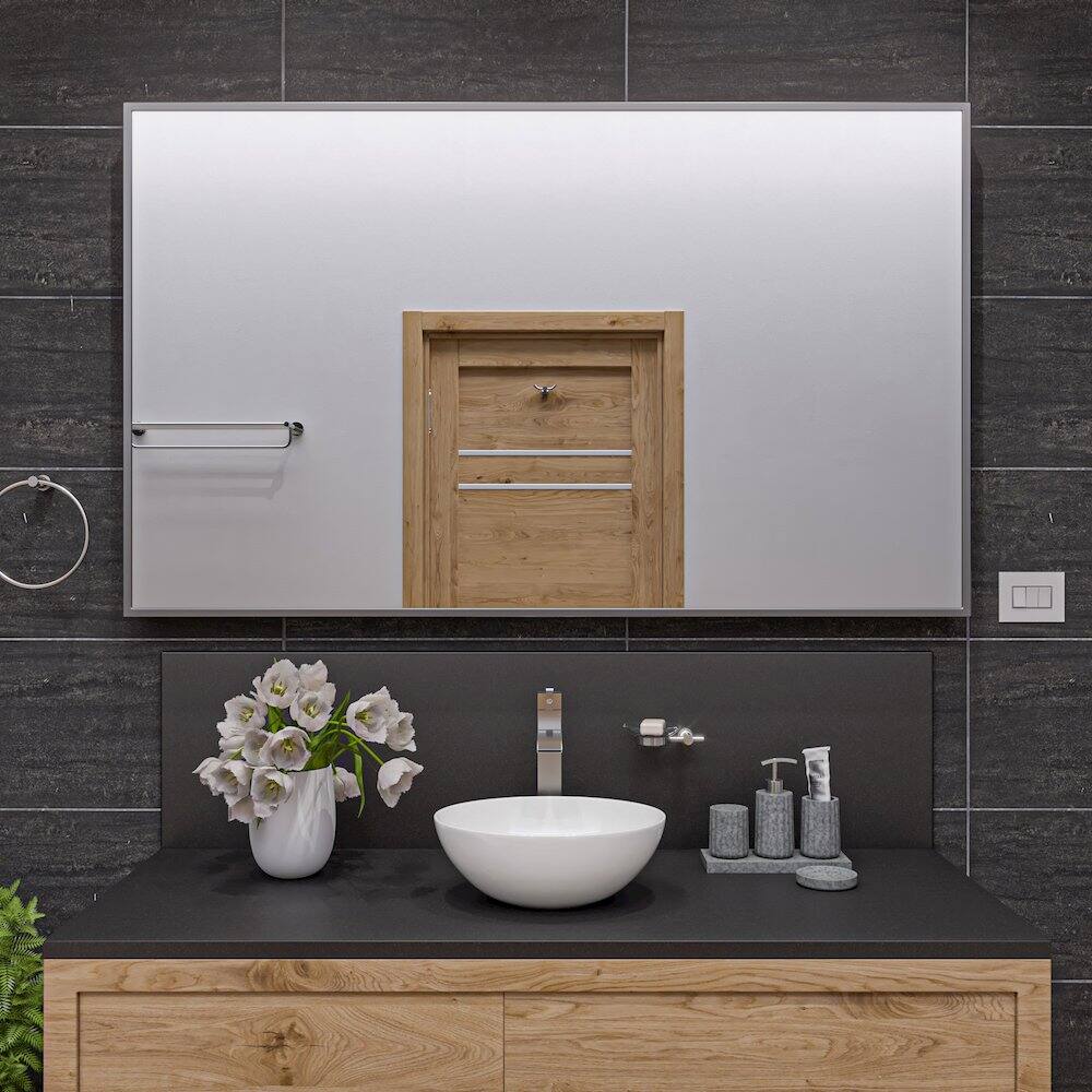 Back. Alfi - White 16" Egg Shape Above Mount Ceramic Sink - White.