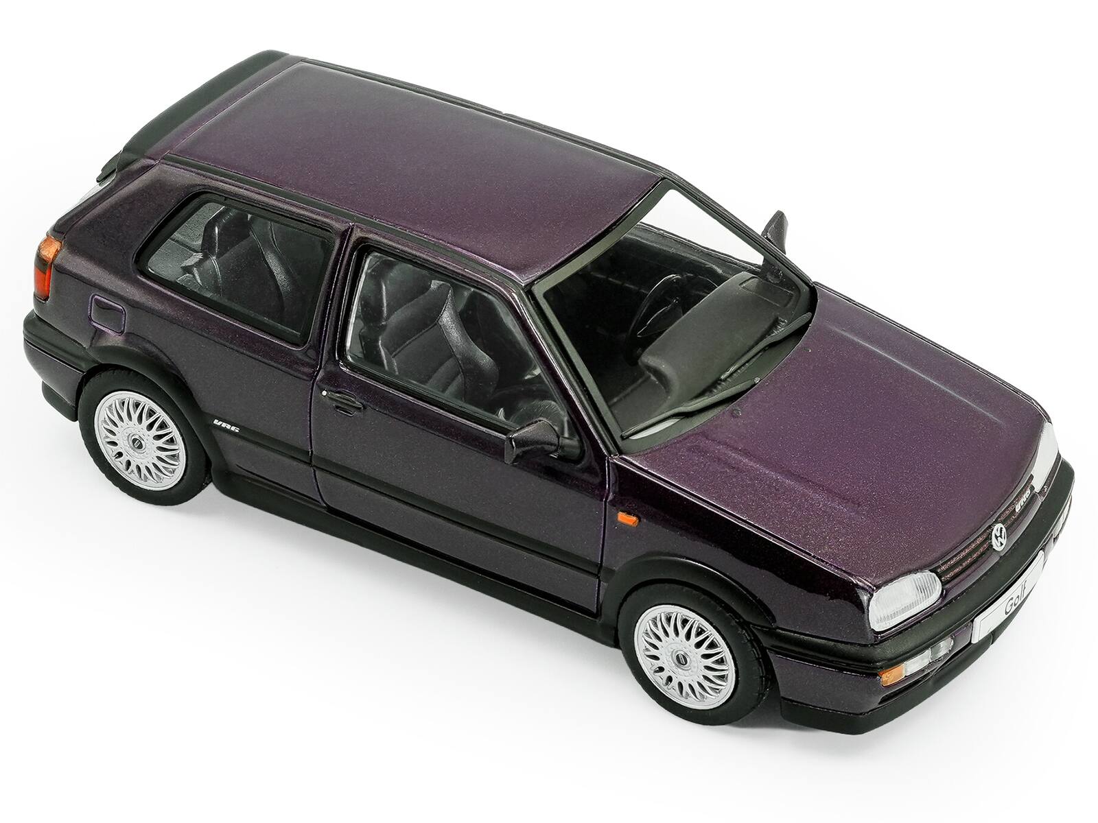 Alt View 3. Solido - 1994 Volkswagen Golf MKIII VR6 Purple Metallic 1/43 Diecast Model Car by Solido.