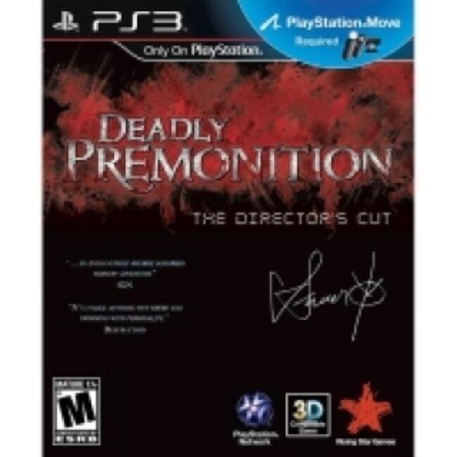 Sure, here is the corrected and grouped text from the image:

---

**PS3**  
Only On PlayStation.

**DEADLY PREMONITION**  
THE DIRECTOR'S CUT

A PlayStation.Move Required

**M** (ESRB Rating)

3D Compatible

**PlayStation Move**  
Required

**M** (ESRB Rating)

**3D**  
Compatible

**PlayStation Move**  
Required

**M** (ESRB Rating)

**3D**  
Compatible

**PlayStation Move**  
Required

**M** (ESRB Rating)

**3D**  
Compatible

**PlayStation Move**  
Required

**M** (ESRB Rating)

**3D**  
Compatible

**PlayStation Move**  
Required

**M** (ESRB Rating)

**3D**  
Compatible

**PlayStation Move**  
Required

**M** (ESRB Rating)

**3D**  
Compatible

**PlayStation Move**  
Required

**M** (ESRB Rating)

**3D**  
Compatible

**PlayStation Move**  
Required

**M** (ESRB Rating)

**3D**  
Compatible

**PlayStation Move**  
Required

**M** (ESRB Rating)

**
