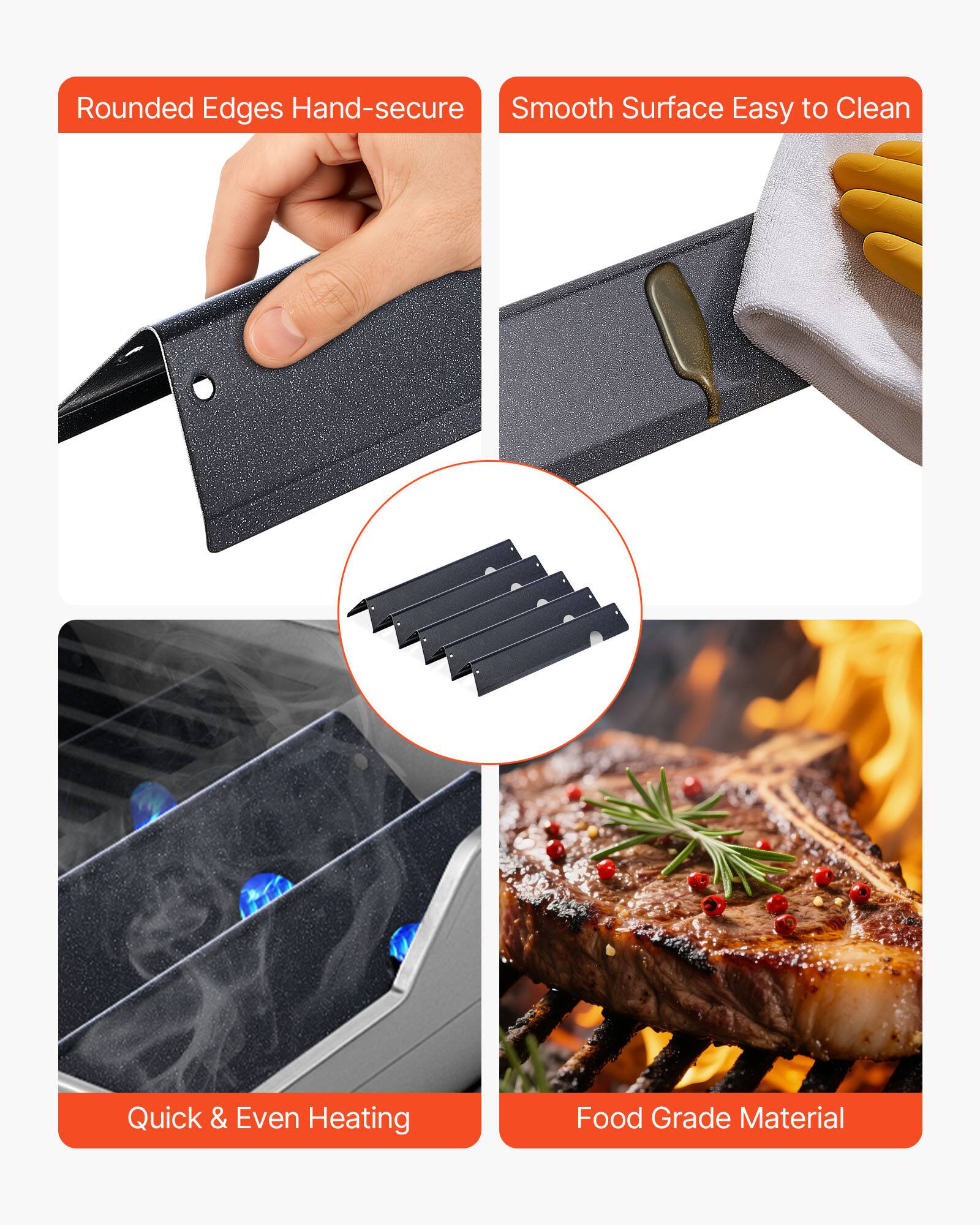 - Rounded Edges Hand-secure
- Smooth Surface Easy to Clean
- Quick & Even Heating
- Food Grade Material