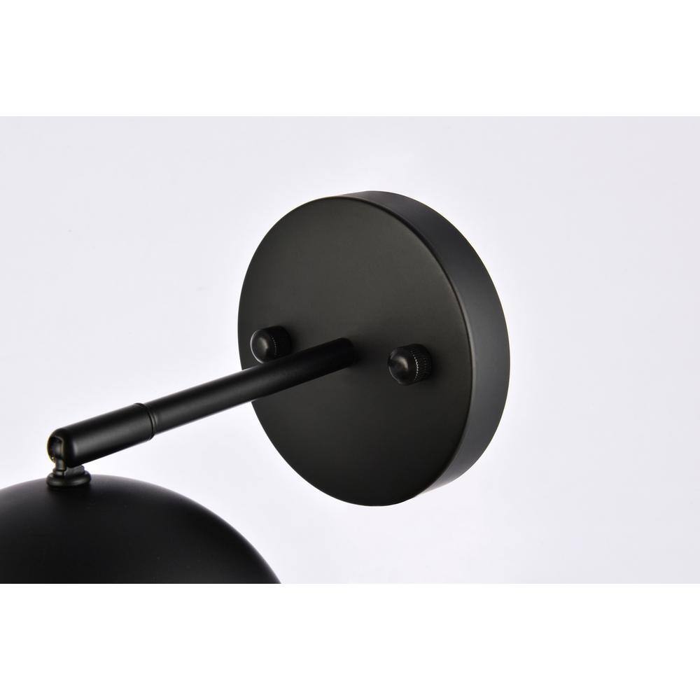 Back. Living District - Othello 1 light black wall sconce - Black.