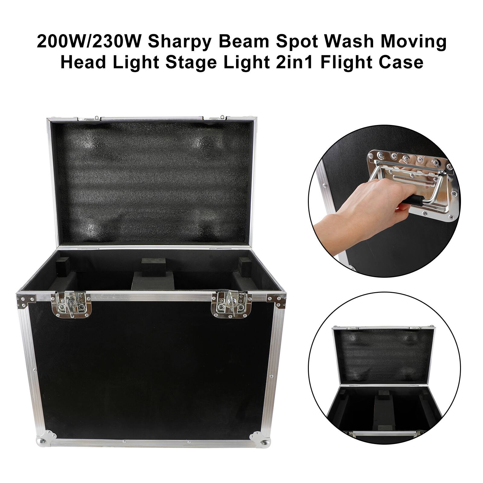 200W/230W Sharpy Beam Spot Wash Moving Head Light Stage Light 2in1 Flight Case