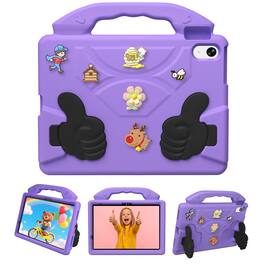 UUCOVER - Kids Case for iPad (A16) 11-inch 2025 / iPad 10th Gen 2022 Cute Shockproof EVA Handle Stand Anti-Slip Protective Cover - Lightpurple