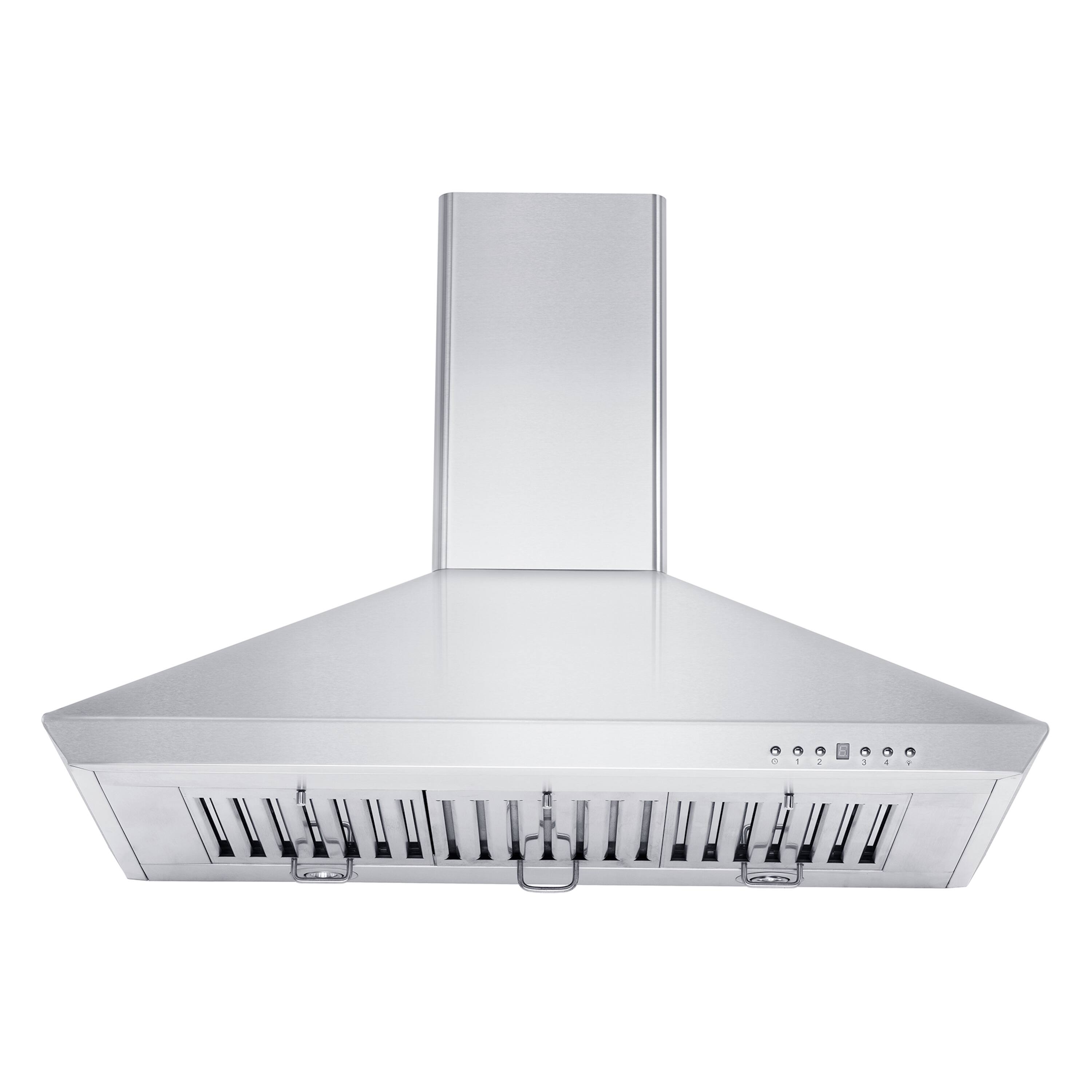 Angle. ZLINE - ZLINE 36 in. Convertible Vent Wall Mount Range Hood in Stainless Steel (KF-36) - Stainless steel.