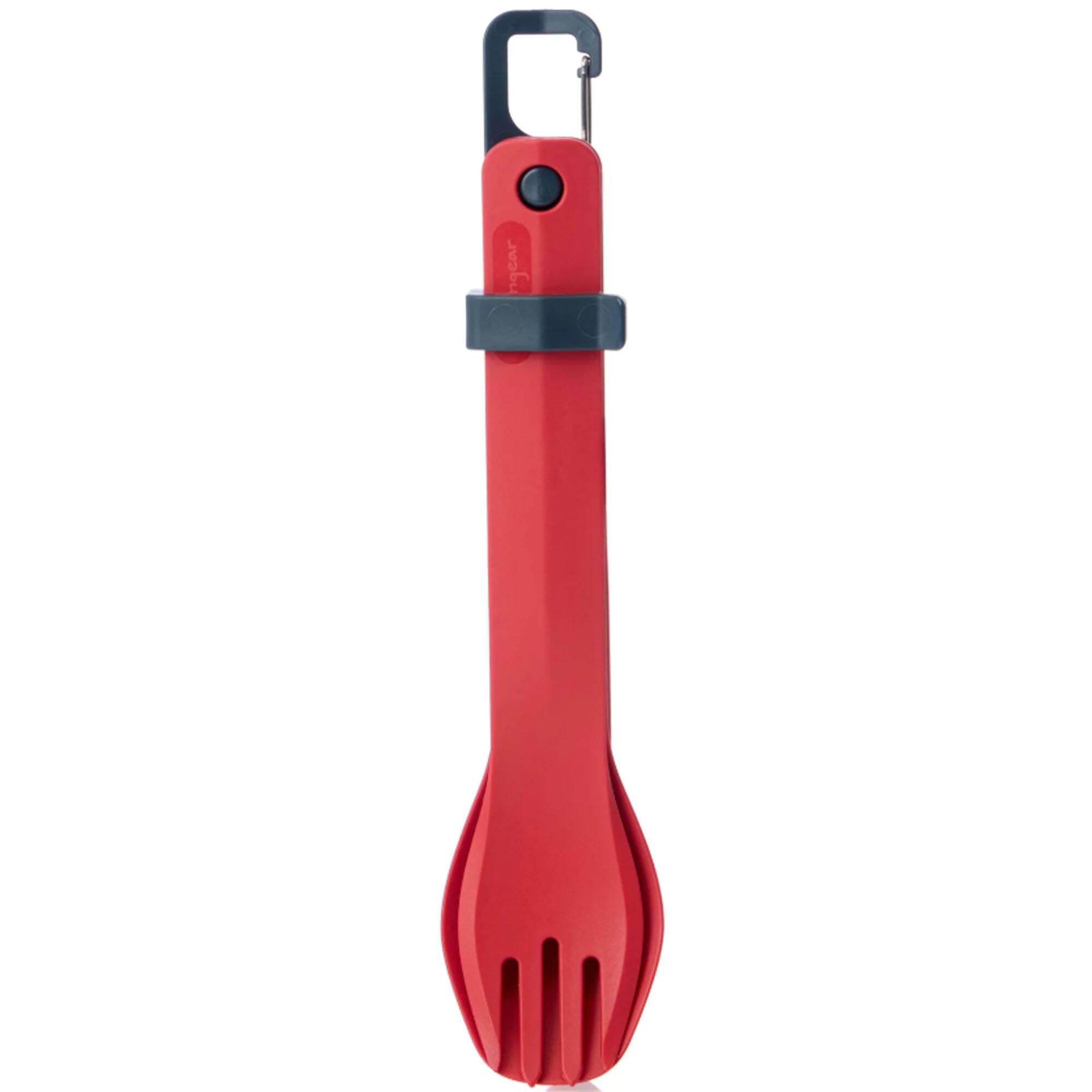 Alt View 1. Humangear - Humangear GoBites BIO Knife,Fork,Spoon Set - Red - Red.