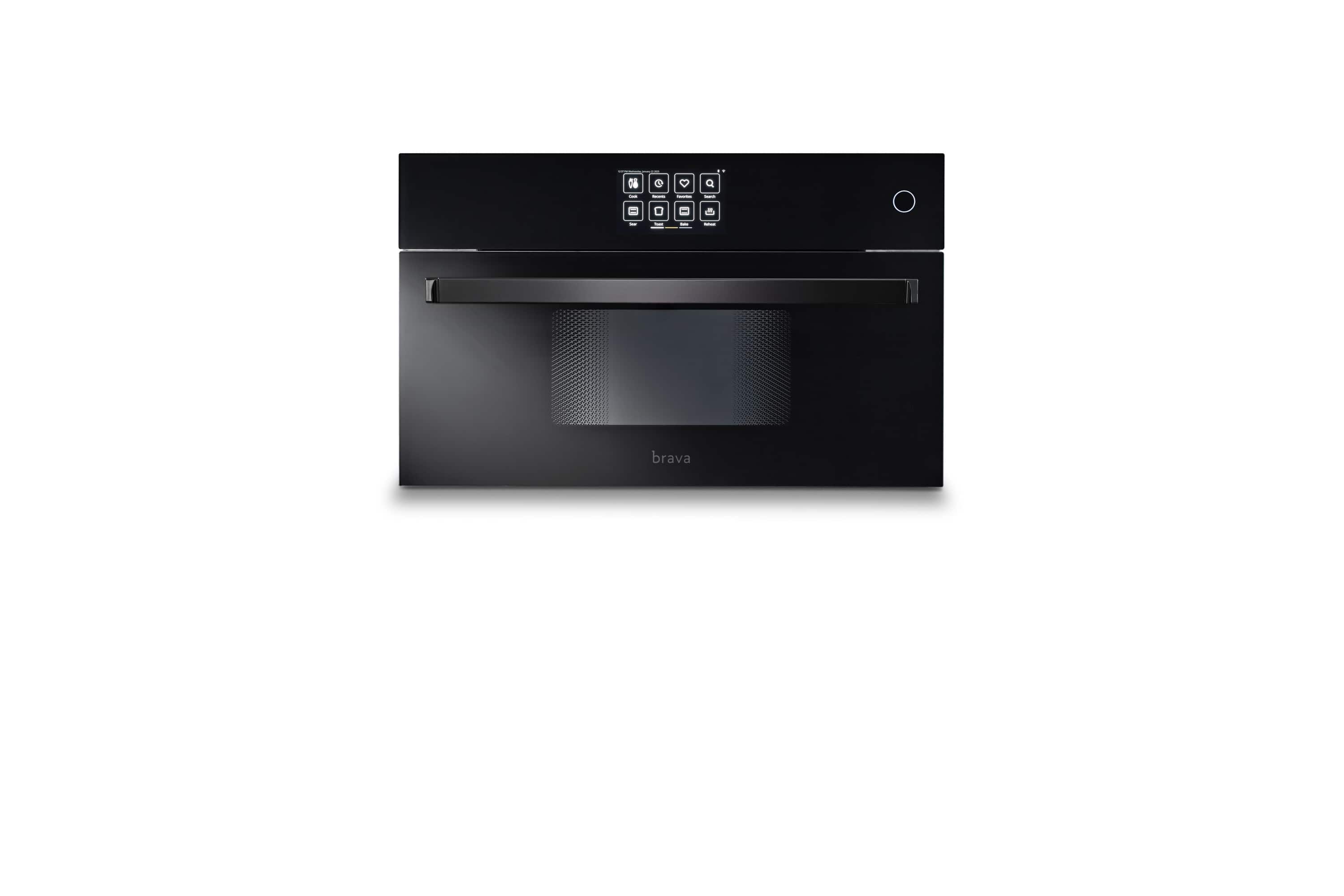 Front. Viking - Viking RVL 30"W. 1.06 Cu. Ft. Electric True Convection Combi-Speed Oven Black Glass - Black.