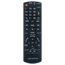 ZdalaMit - N2QAYB000637 Replacement Remote for PANASONIC Audio System SA-AKX32PH-K SA-AKX32PR-K SA-AKX34PH-K SA-AKX52EB-K - Black