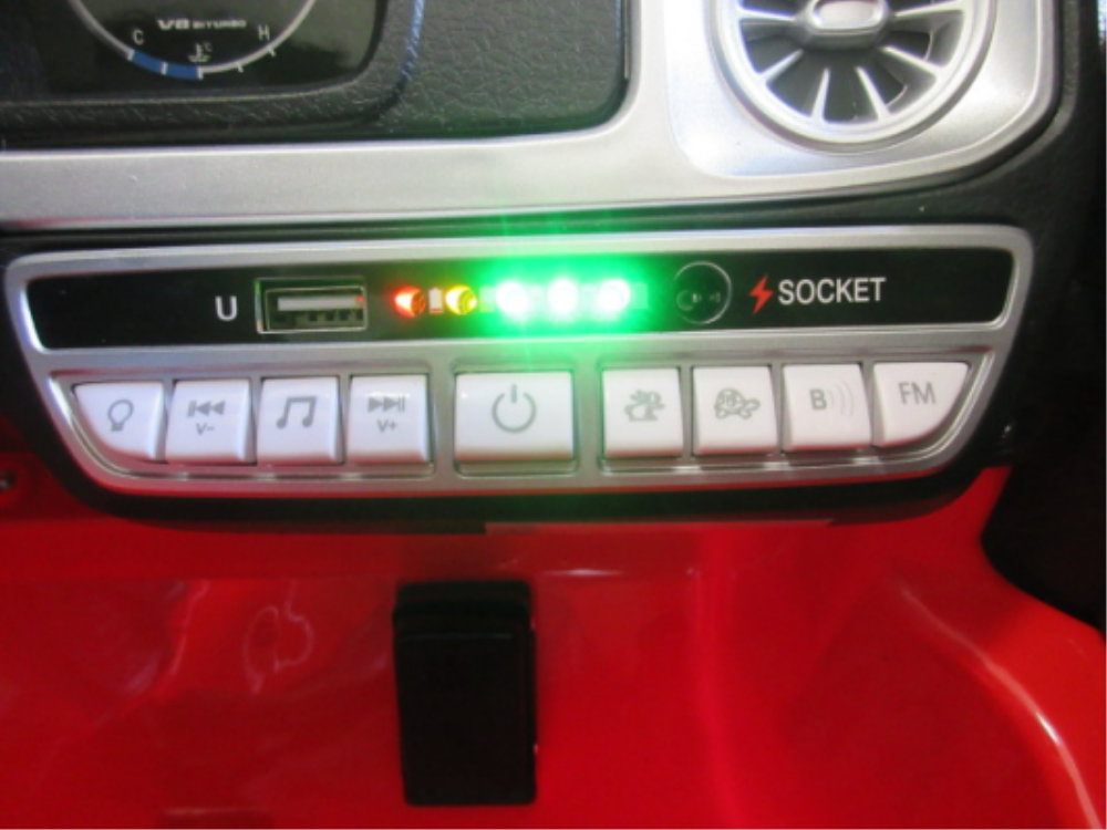 Alt View 2. BreeBe - Licensed Mercedes-Benz G63 12V Kids Ride On Car with Remote, Music, Horn, Suspension, Safety Lock for Girls & Boys - Red.