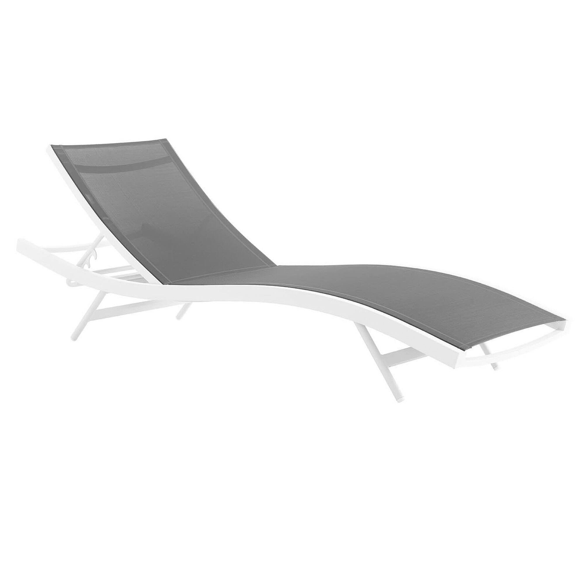 Angle. Modway - Glimpse Outdoor Patio Mesh Chaise Lounge Chair by Modway - White Gray.
