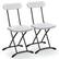 Front. Costway - 2-Pack Folding Chair with Metal Curved Feet Wide Seat & Ergonomic Backrest - White.