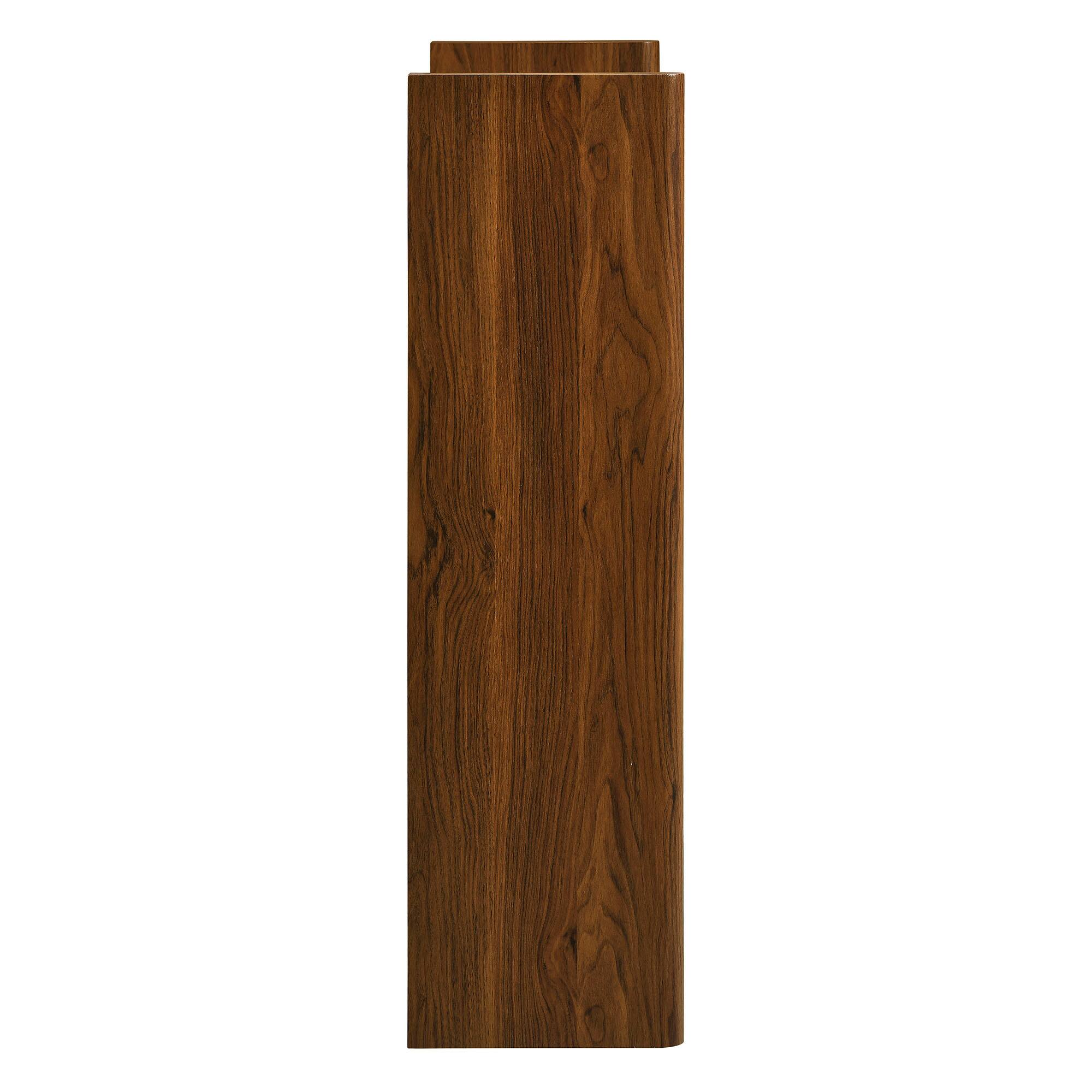 Alt View 2. Modway - Emric Wave Shoe Cabinet by Modway - Walnut.