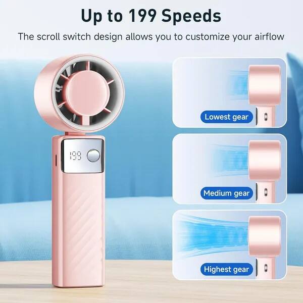 Up to 199 Speeds

The scroll switch design allows you to customize your airflow

Lowest gear

Medium gear

Highest gear