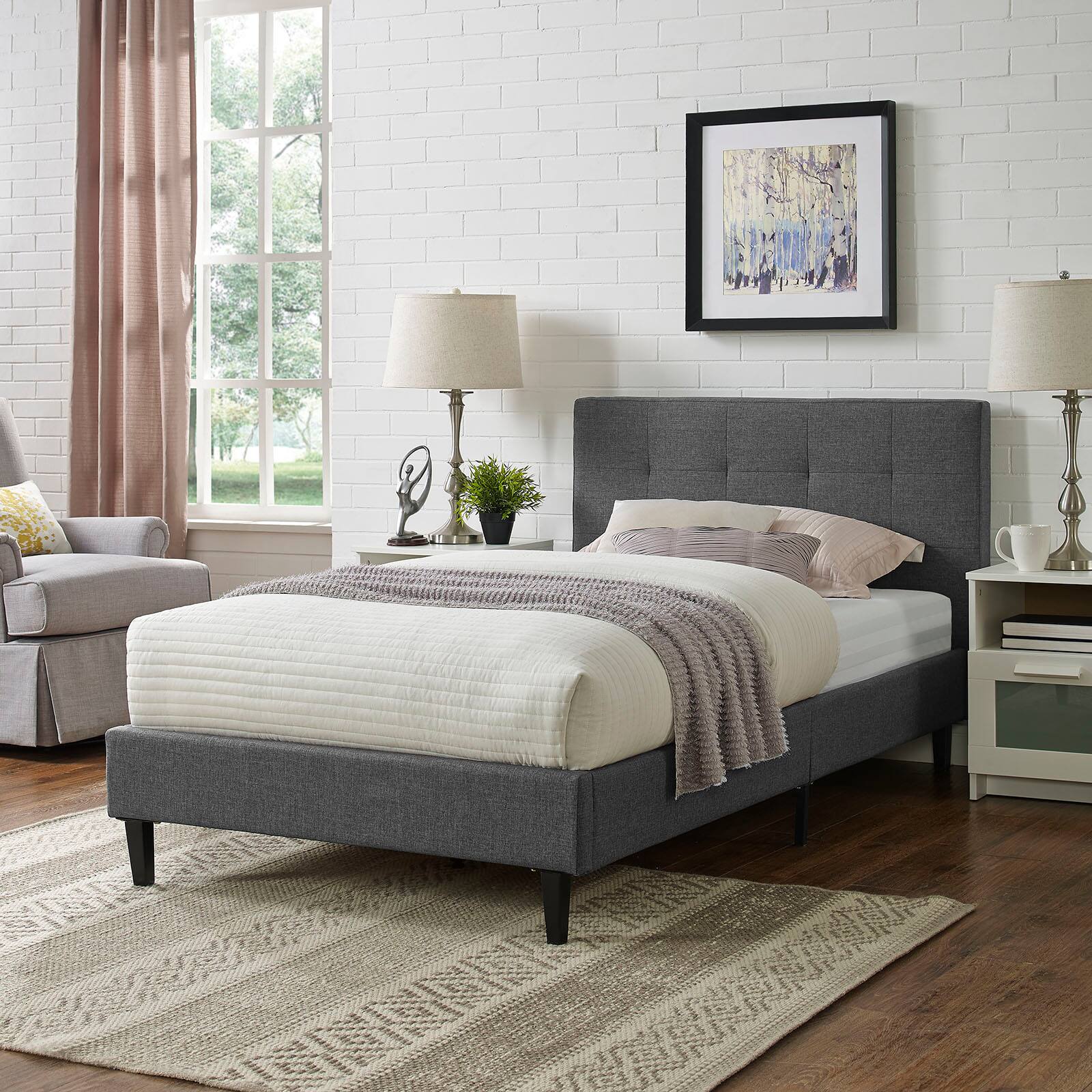 Alt View 2. Modway - Elsie Twin Bed Frame - White.