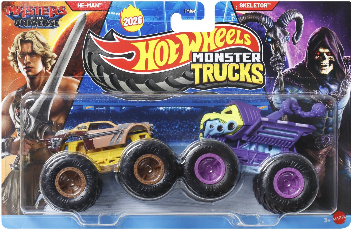 HE-MAN SKELETOR MASTERS OF THE UNIVERSE 2026  
Hot Wheels MONSTER TRUCKS  
FYJ64  
3+  
MATTEL