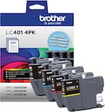 Brother - Genuine LC4014PKS Standard Yield 4-Pack Color Ink Cartridges - Black/Cyan/Magenta/Yellow