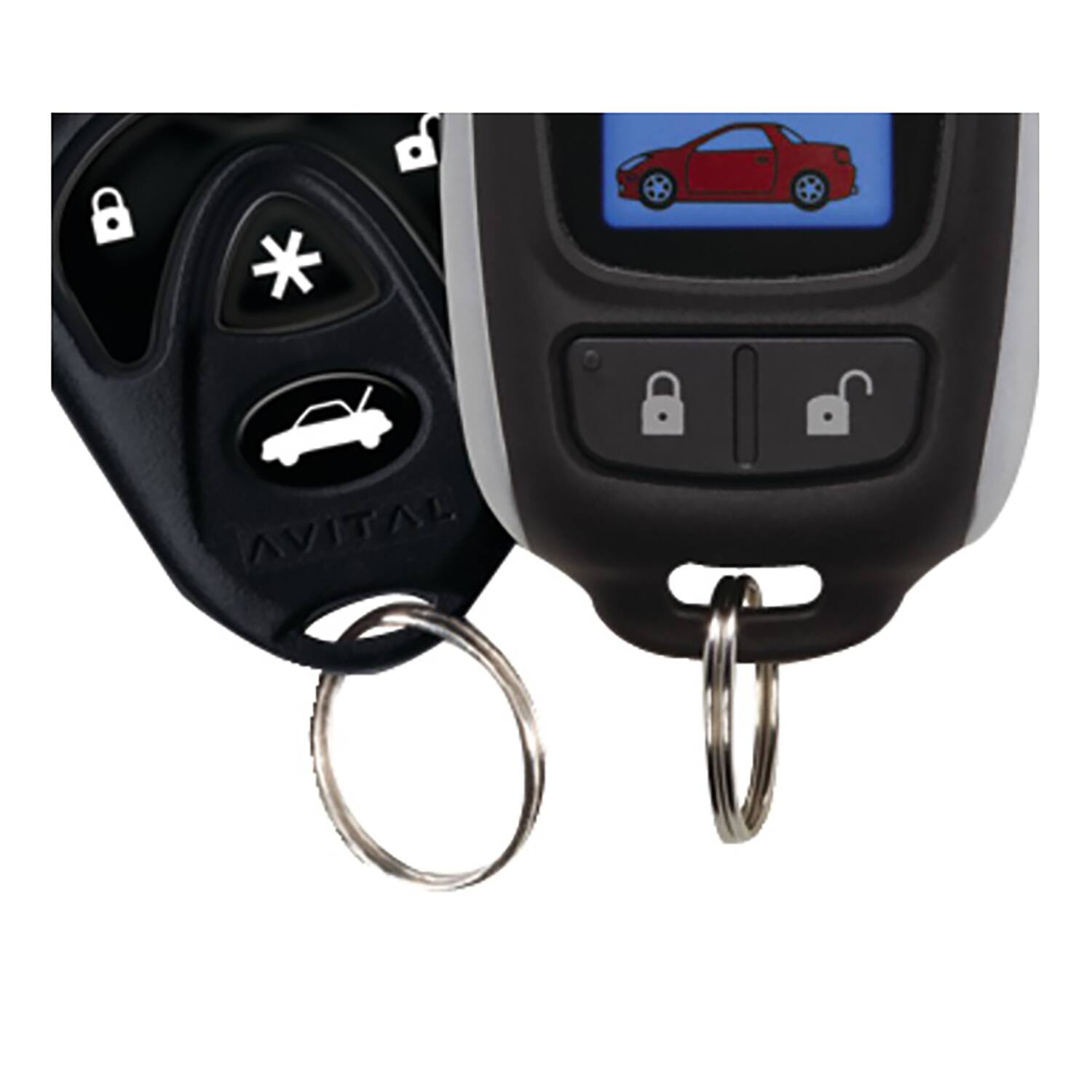 Back. AVITAL - 7352L 2-Way 5-Button Replacement Remote ASK HHU - Black.