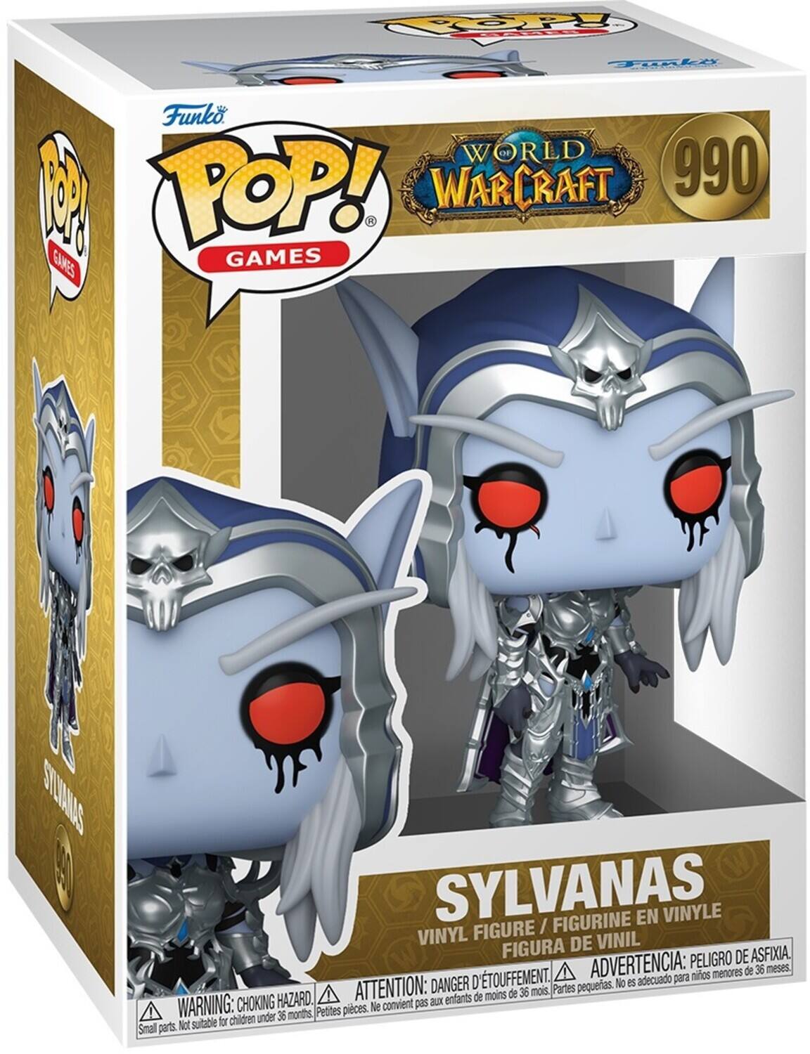 Funko POP! WORLD OF WARCRAFT 990 - GAMES STUIMIAS SYLVANAS FIGURINE EN VINYLE FIGURE / VINYL DE VINIL FIGURA PELIGRO DE ASFIXIA. D'TOUFFEMENT. ADVERTENCIA: para nios menores de 36 meses. DANGER D'ÉTOUFFEMENT. ATTENTION: moins de 36 mois. Partes pequeras. HAZARD: CHOKING. Pettes pieces. Ne convient pas. children under 36 months. Not suitable for Small parts.