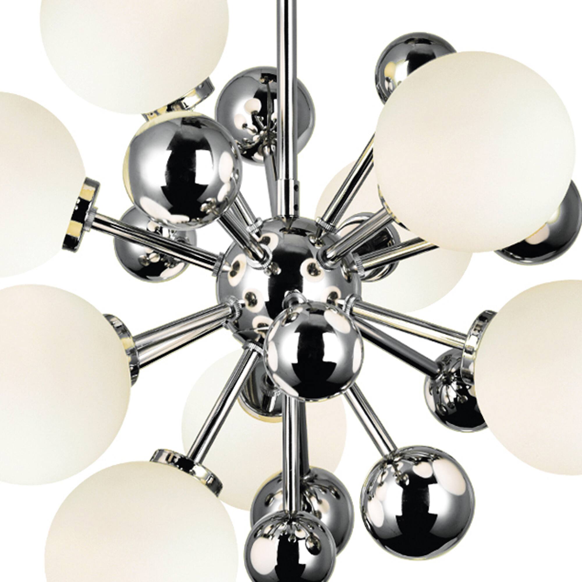 Angle. CWI Lighting - Element 8 Light Chandelier With Polished Nickel Finish - Polished Nickel.
