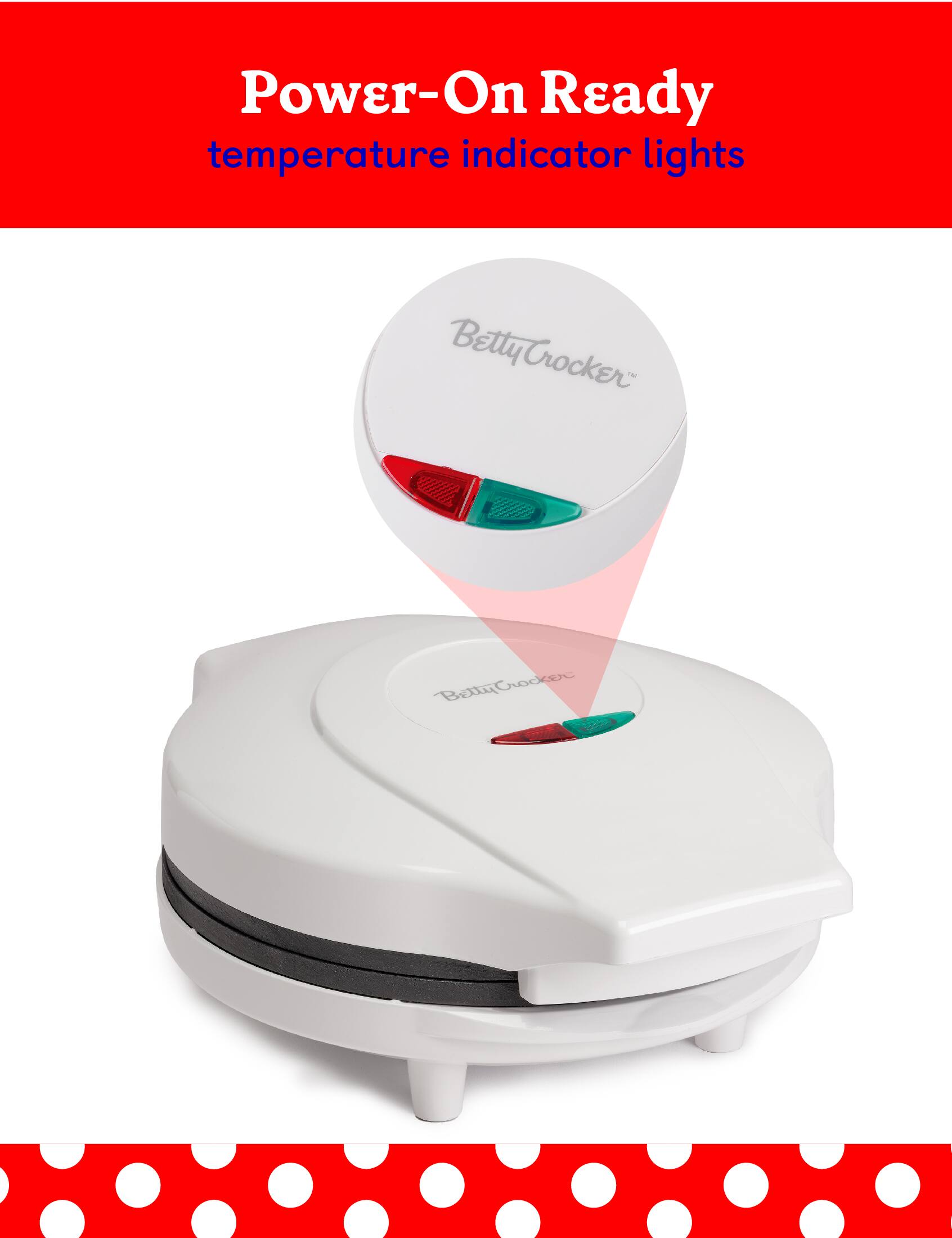 Power-On Ready temperature indicator lights BettyCrocker BettiCrodker ocker Na