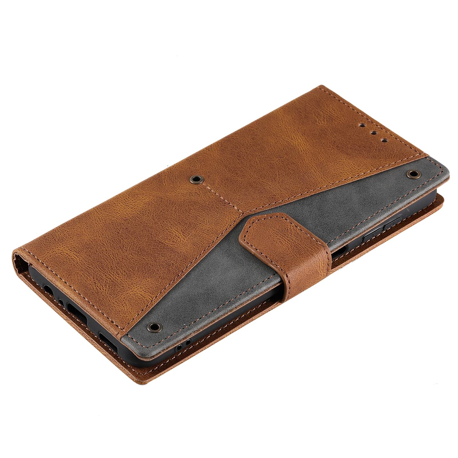 Alt View 4. Dteck - Wallet Case for Apple iPhone 17 Pro Max,Vintage PU Leather Flip Card Holder Kickstand Magnetic Closure Phone Cover - Brown.