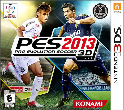 PRODUCT OFFICIAL LICENSED
CHAMPIONS LICENSED
NINTENDO NETWORK
COPA LIBERTADORES
OFFICIAL PRODUCT
NETSHOES
SEARA
TM
BANCO
bwin
PRO
PES
EVOLUTION
SOCCER
2013
3DS
3D
NINTENDO
COPA SAN
ORES
Santander
UEFA CHAMPIONS LEAGUE
EVERYONE
ENFANTS ET ADULTES
CONTENT RATED BY ESRB
CONTENU ÉVALUÉ PAR KONAMI - E (Everyone)
