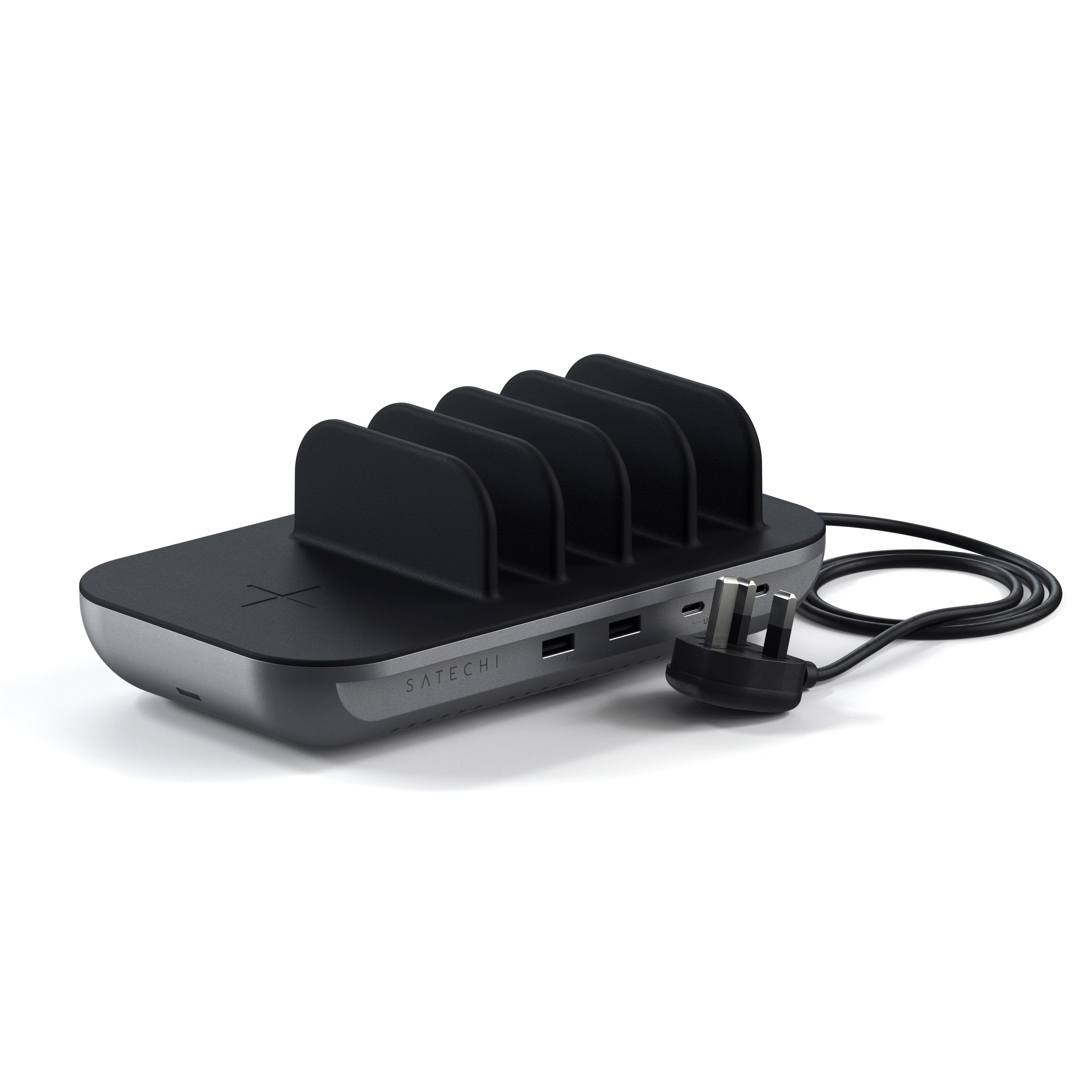 Alt View 6. Satechi - Dock5 Multi-Device Charging Station - Black.