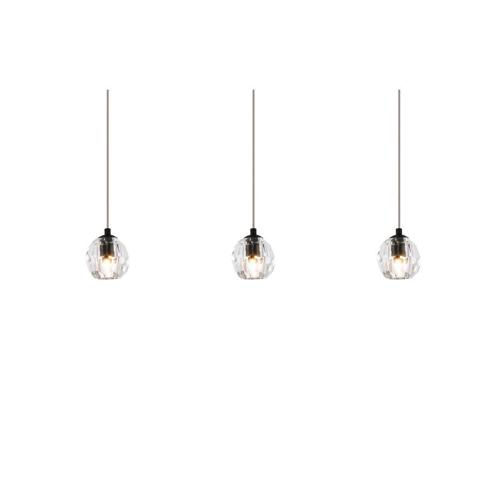 Alt View 2. Elegant Lighting - Eren 3 lights Black pendant - Black.